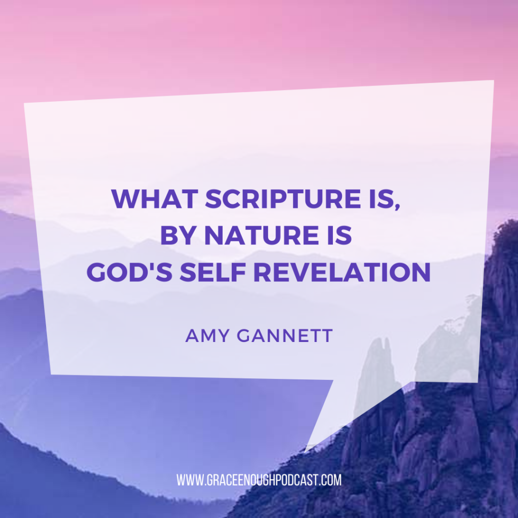 What Scripture is, by nature is God's self revelation